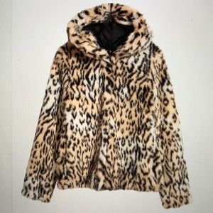 H&M faux fur jacket - LEOPARD PRINT